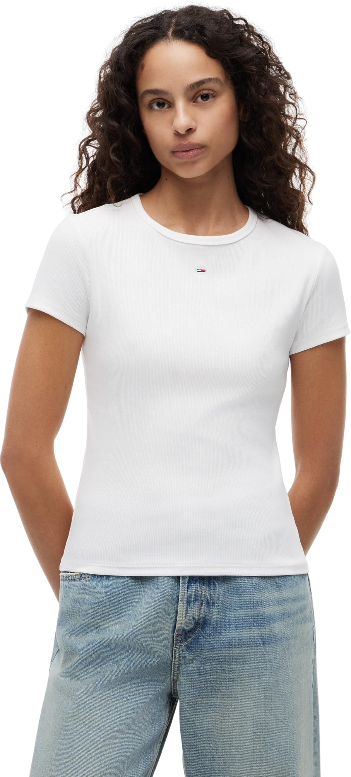 TJW SLIM ESSENTIAL RIB SS Tişört Kadın