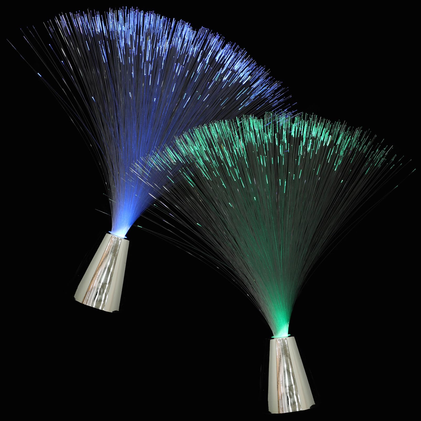 Lurrose Led Fiber Optic Light Optic Fiber Light Fiber Optic Lamp Led Colourful Changing Fibre Fiber Optic Fountain Night Light Calming Lamp Christmas (2 Pieces)