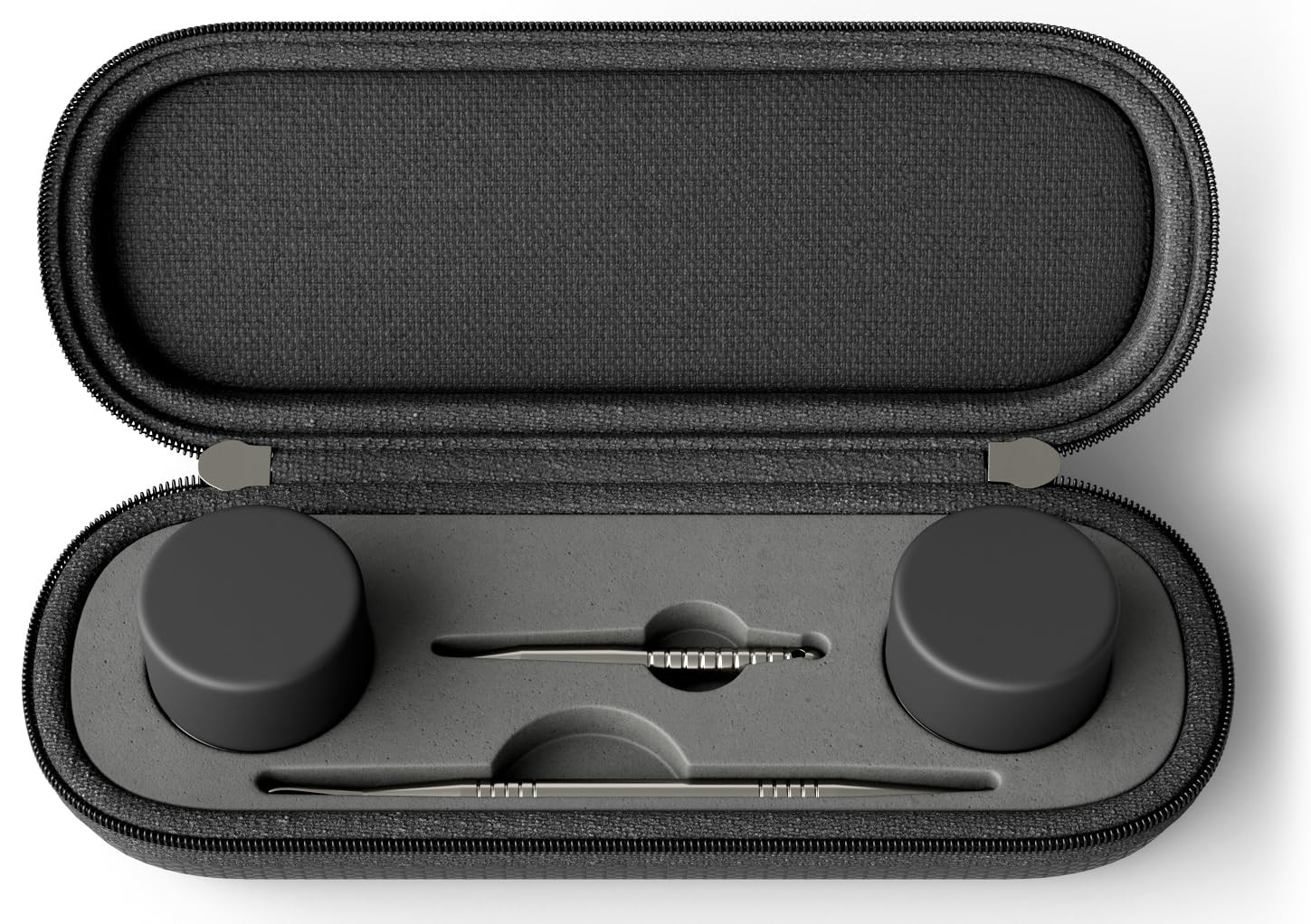 JCASE Dabbing Tool Set 2 x Titan Dabber Tool for Oil Cera Concentrado Dab Colofonia Resina Herramientas Incluye 2 recipientes de cera de cristal de 5 ml en negro Travelkit