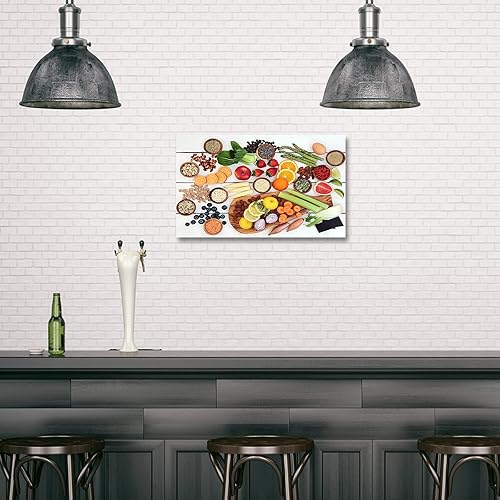 Vista 112 de Arte de decoración de pared para comedor, cocina, cocina, comedor, especias, verduras, cocina, comedor, decoración de pared, pintura artística