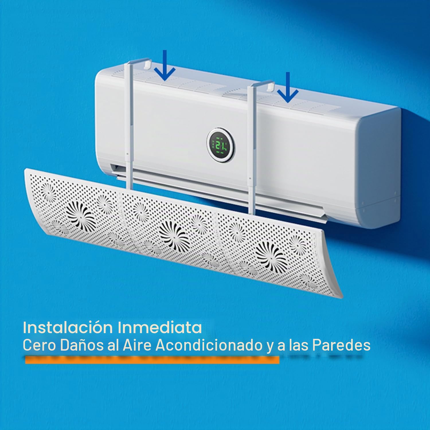 Deflector Aire Acondicionado Portátil Universal - Guía de Aire ajustable, 2 Modos (Verano/Invierno), Instalación Sin Taladrar, Antigoteo - Aire Acondicionado Escudo de Viento para Casa/Oficina