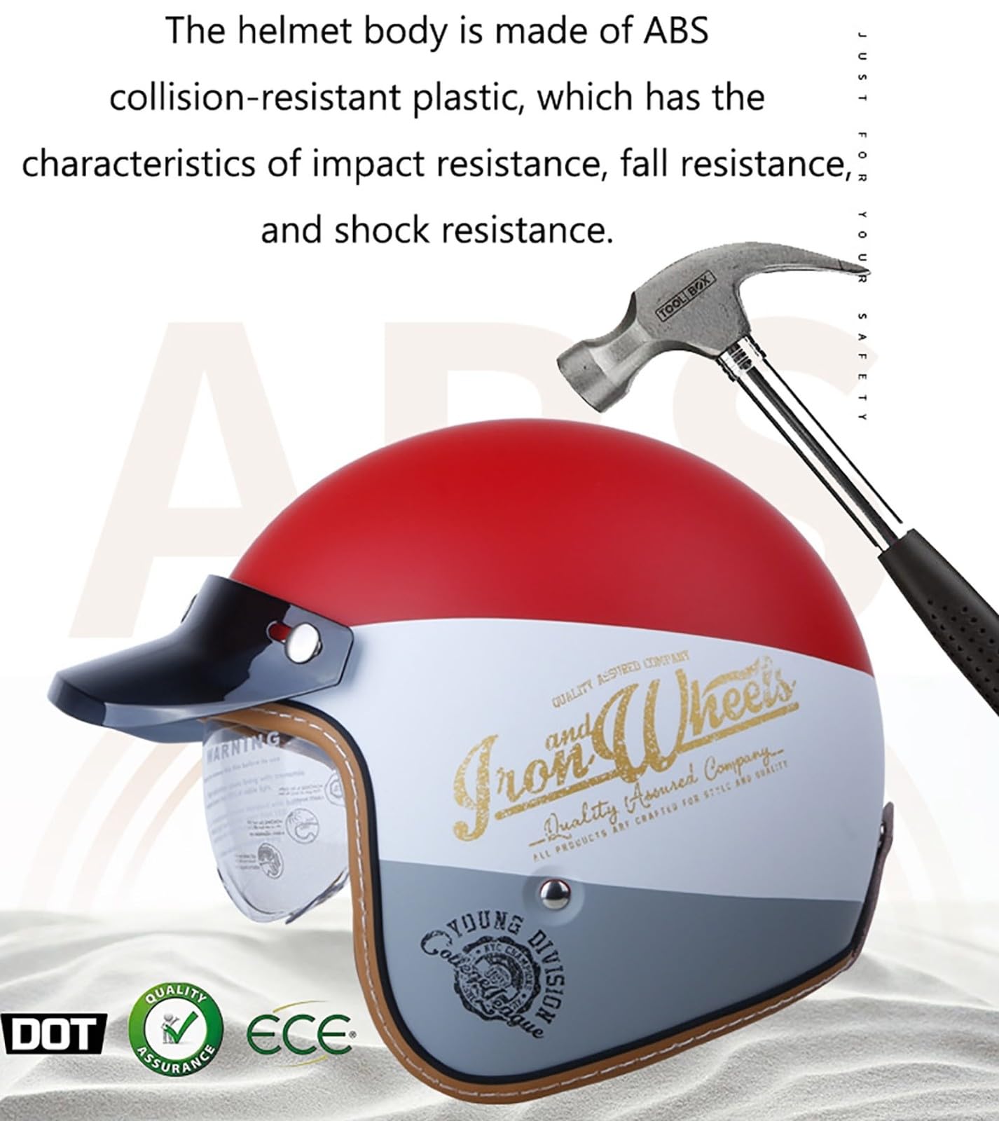 Cascos De Motocicleta para Hombres Y Mujeres Homologado Dot/ECE, Cascos De Ciclomotor con Viseras, Casco Moto Jet Vintage, Casco Moto Abierto para Scooter Cruiser Chopper