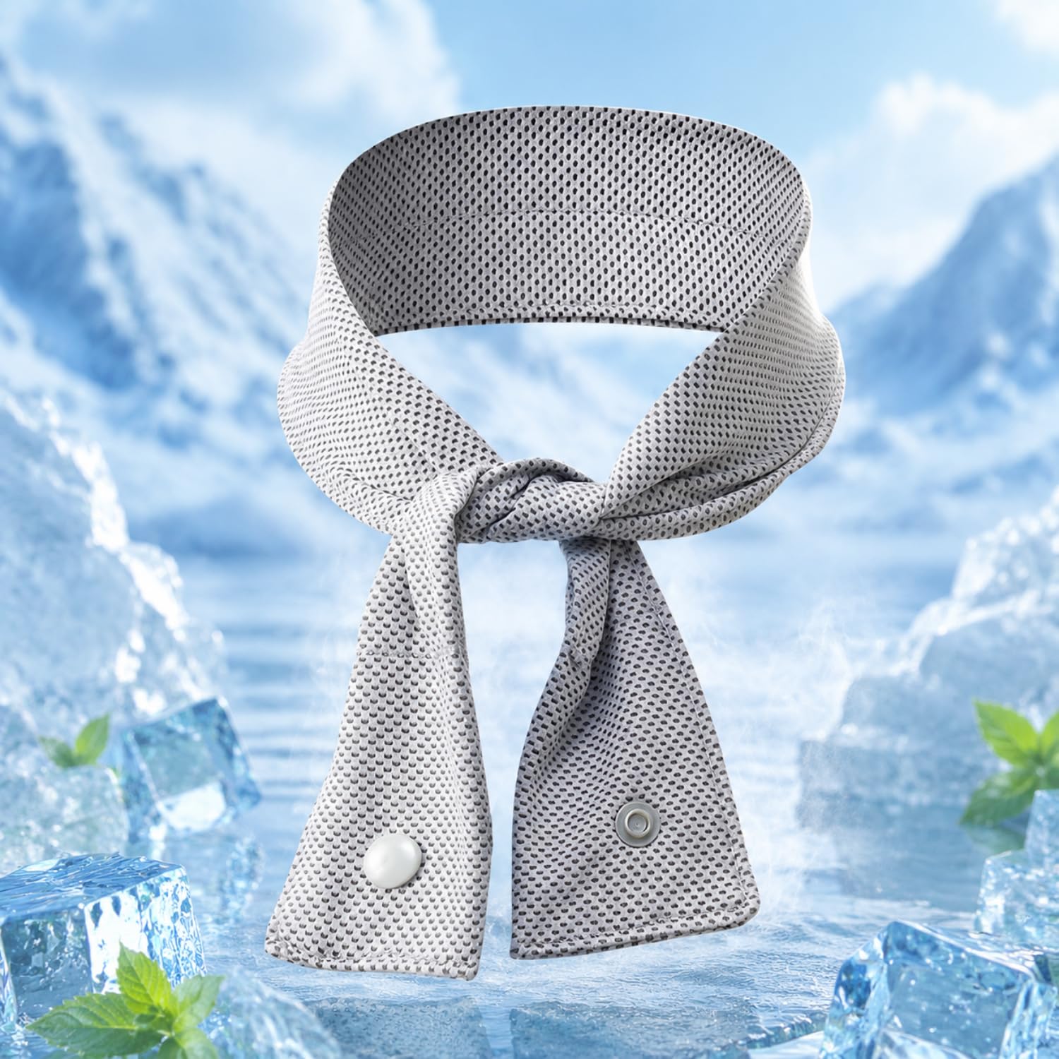 Neck Cooler Wrap, Cooling Neck Wrap, Long Lasting Cooling Neck Wrap Towels For Beach Running Camping Workout (Gray)