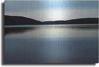'Meech Lake water and hills' by Clive Branson, Metal Wall Art, 16"x12"