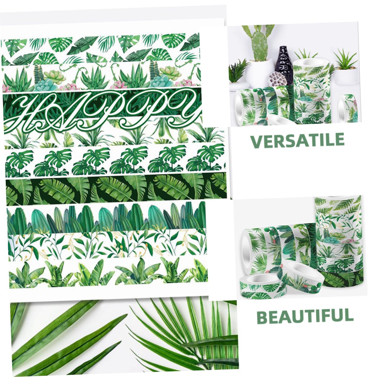 Operitacx 48rotoli Nastro Adesivo Washi Verde Per Decorazioni Nastro Creativo Per Scrapbooking Design Estive Materiale Adesivo Per e Planner