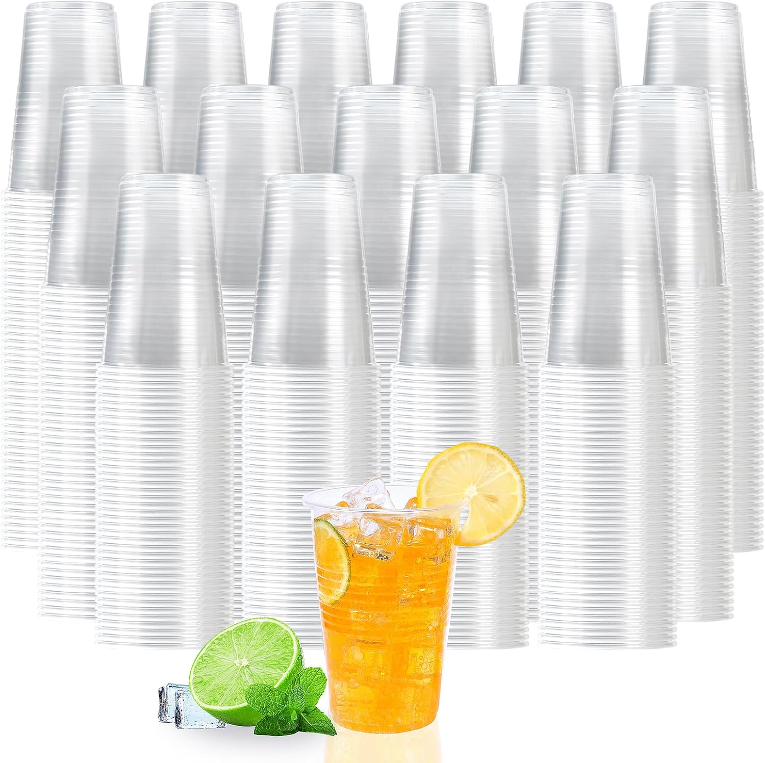 9 oz Clear Plastic Cups, 2000 Count Bulk, PP Clear Plastic Cups Disposable for Party Suit for Hot Beverages, Soda, Juice (9oz 2000count)
