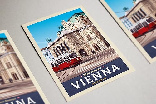 Miniatura 5 de Viena Austria Travel Poster/Viena/Viena/Viajes/Viena Staatsoper/Viena Póster de Viena/Póster de la ciudad vintage de Viena/Impresión de la ciudad #02
