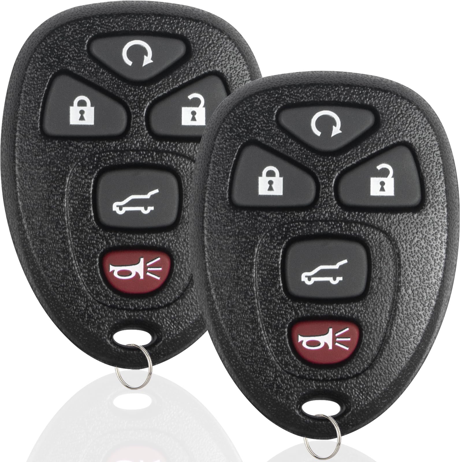 Key Fob Keyless Entry Remote Control Compatible with Chevy Suburban Tahoe Traverse/Cadillac Escalade SRX/GMC Acadia Yukon/Saturn Outlook/Buick Enclave Key Replacement for OUC60270 OUC60221, 2-Pack