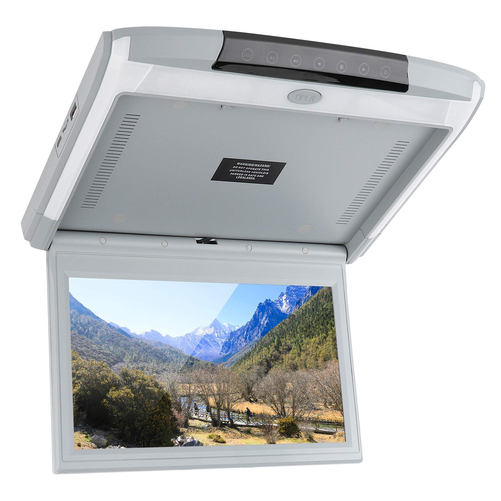 LED 1080P Car Overhead Flip Down Monitor IPS Full View Techo HD Digital TV Car Stereo Player MP5 11.6 In Car Mount Screen HDMI IR FM USB SD 12V / 24V