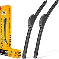 AUTOBOO 22" + 22" All-Season Windshield Wiper Blades (2-Pack) - Quiet Armor Design, OEM Quality, Easy Install