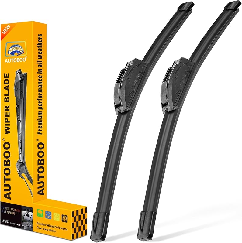 AUTOBOO 22" and 22" Windshield Wipers Blades (Pack Of 2) | OEM Quality Premium All-Seasons Wiper blades,Stable and Quiet wiper blades