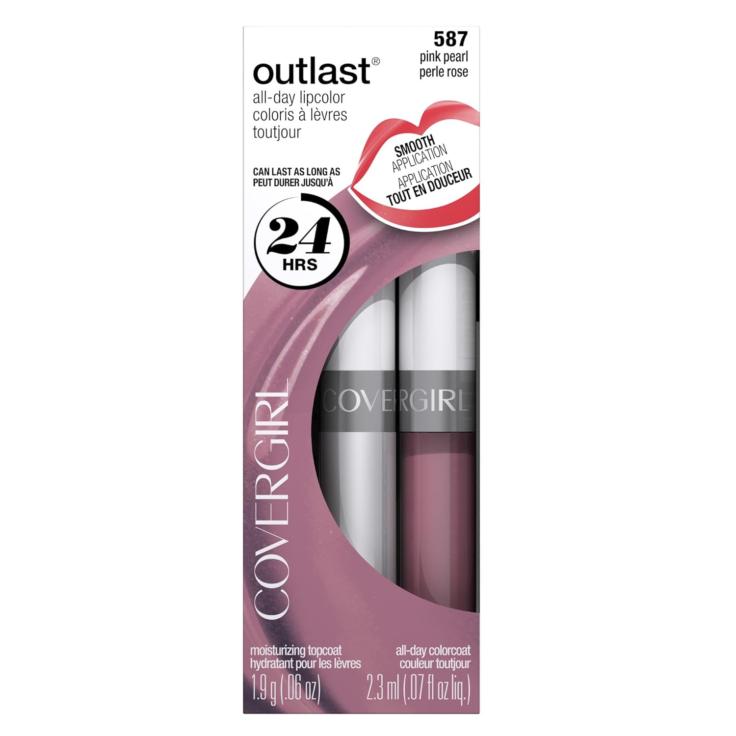 COVERGIRL Outlast All-Day Moisturizing Lip Color Pink Pearl 587, .13 oz, Old Version (packaging may vary)