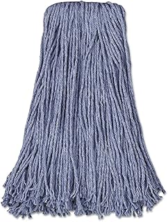 Boardwalk BWK2024B #24 Cotton/Synthetic Fiber Cut-End Standard Mop Head - Blue (12/Carton)