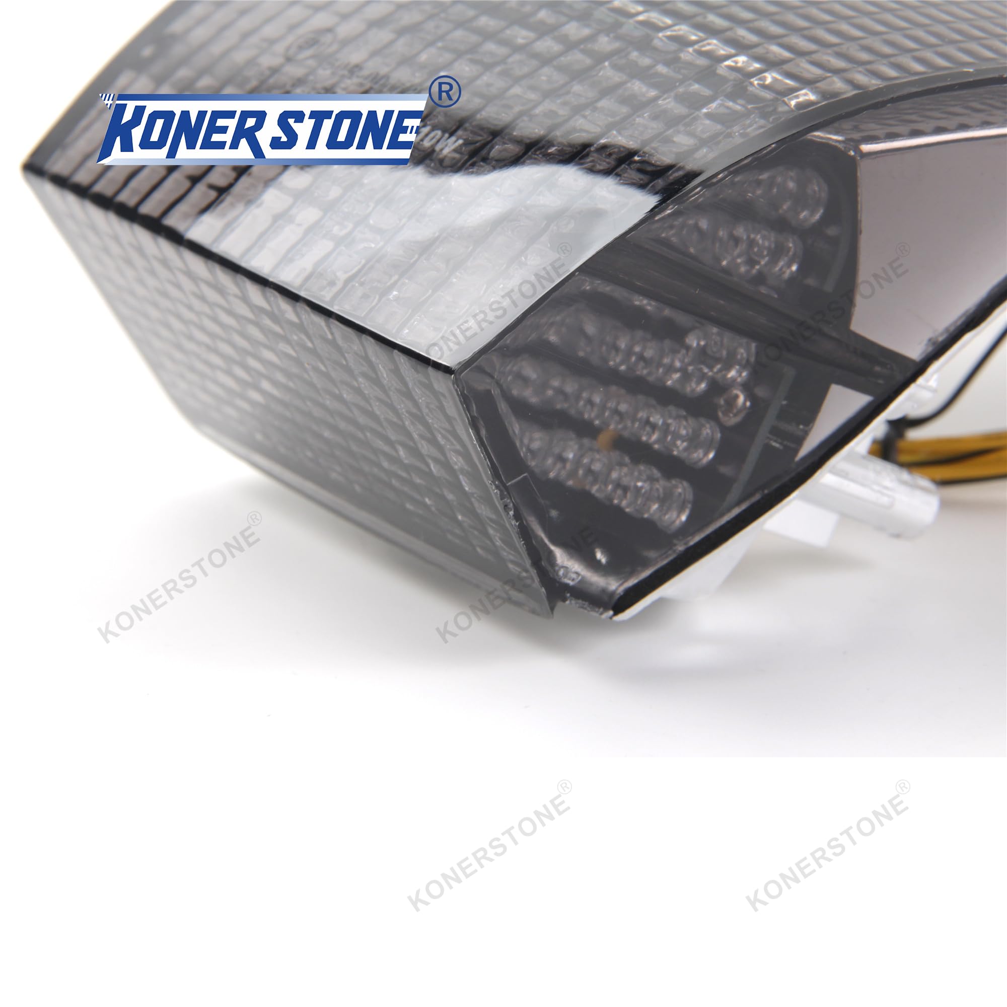 E-MARK - Luz trasera para BMW K1200GT / K1200RS / R1150R 1997-2005 Luz trasera de freno de señal de giro integrada accesorios de repuesto para motocicleta lente ahumada 1998 1999 2000 2001 2002 2003