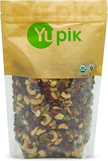 Yupik Organic Goji Sport Trail Mix - Pumpkin Seeds, Cashews, Walnuts, Cranberries, Goji Berries, 2.2 lb Bag