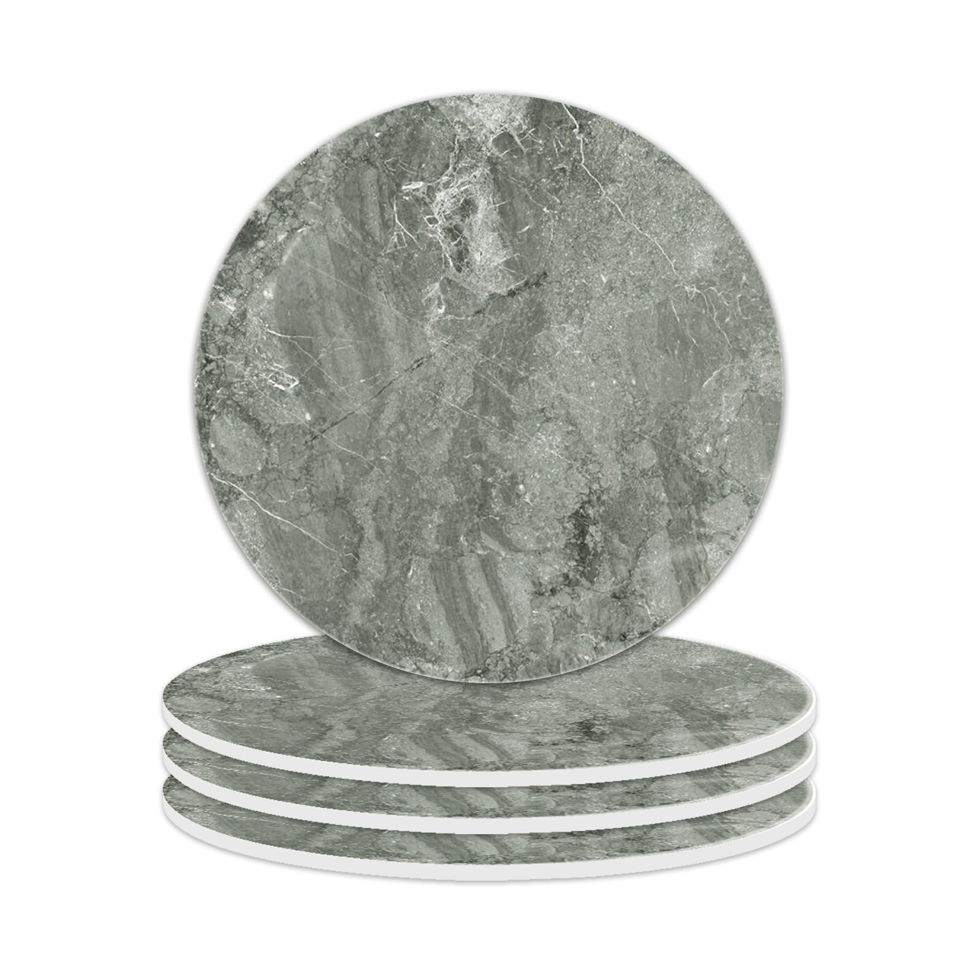 Pagnanno. Chopping Board-Catering Cutting Set-Kitchen Board-Glass Worktop Savers-Sink Chopping Board-Large-Worktop Protectors Heat Resistant-Marble Effect (Design 6, Round Coaster (10cm) - Pack of 4) — image 1