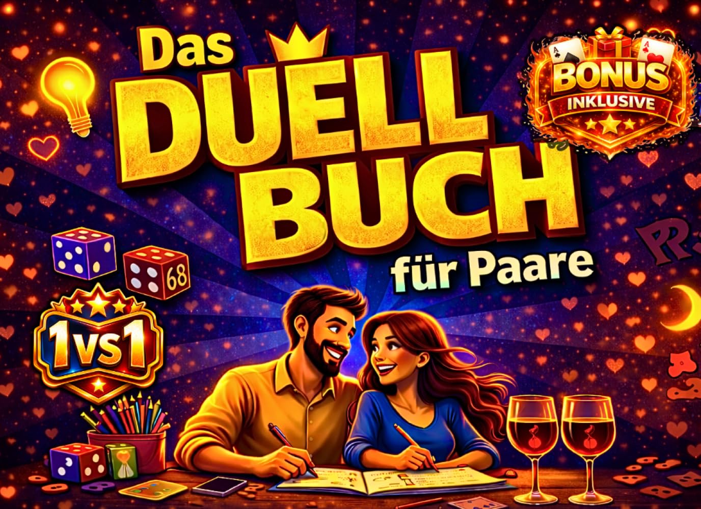 Das Duellbuch für Paare: Couple Challenge für Lustige Abende zu Zweit Geschenke für Frauen und Geschenk für Männer für Date Night Spiele Herausforderung und Romantische Quality Time
