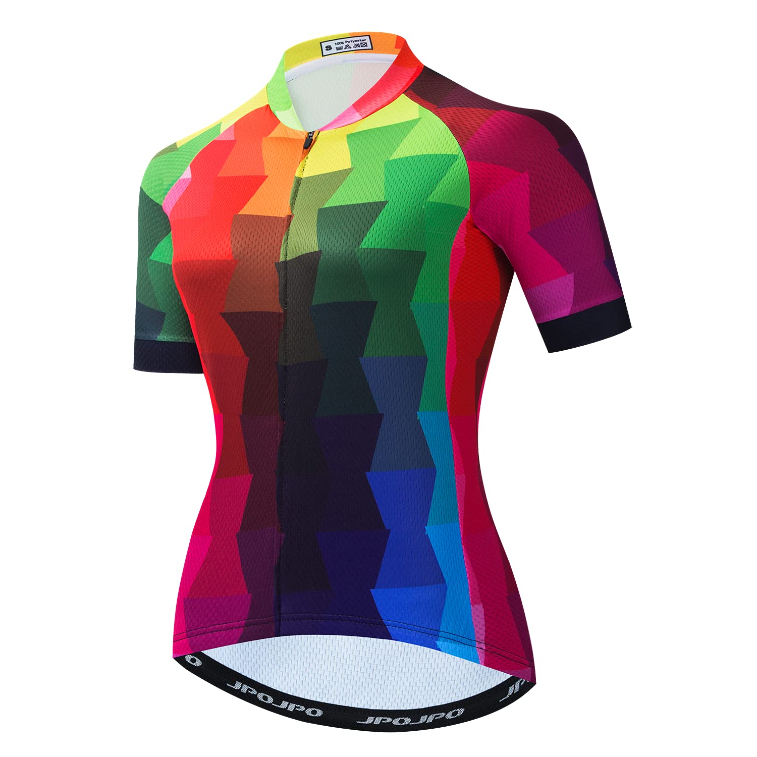 JPOJPO Women's Cycling Jersey, Short Sleeved Bike Shirt Mountain Jersey Comfortable Quick Dry Wear