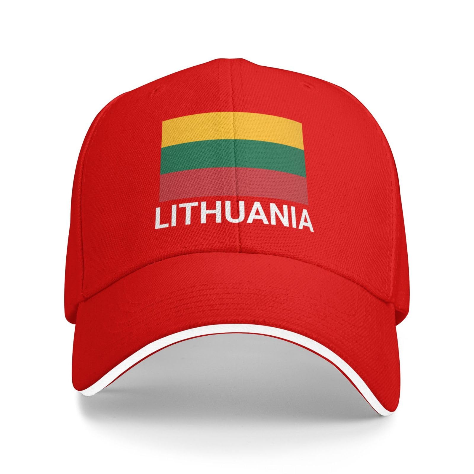 Support Lithuania Flag Hat Lithuanian Caps for Men Women I Stand with Lithuania Baseball Cap Trucker Hats Red