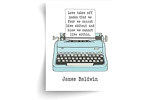 James Baldwin "Love Takes Off Masks" - Black Women Unframed Quote Poster