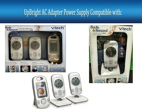 Miniatura 2 de UpBright Adaptador de 6 V CACC compatible con VTech VM312 PU VM312-2 BU seguro y sonido a todo color Video Audio Baby Monitor Cámara para padres y