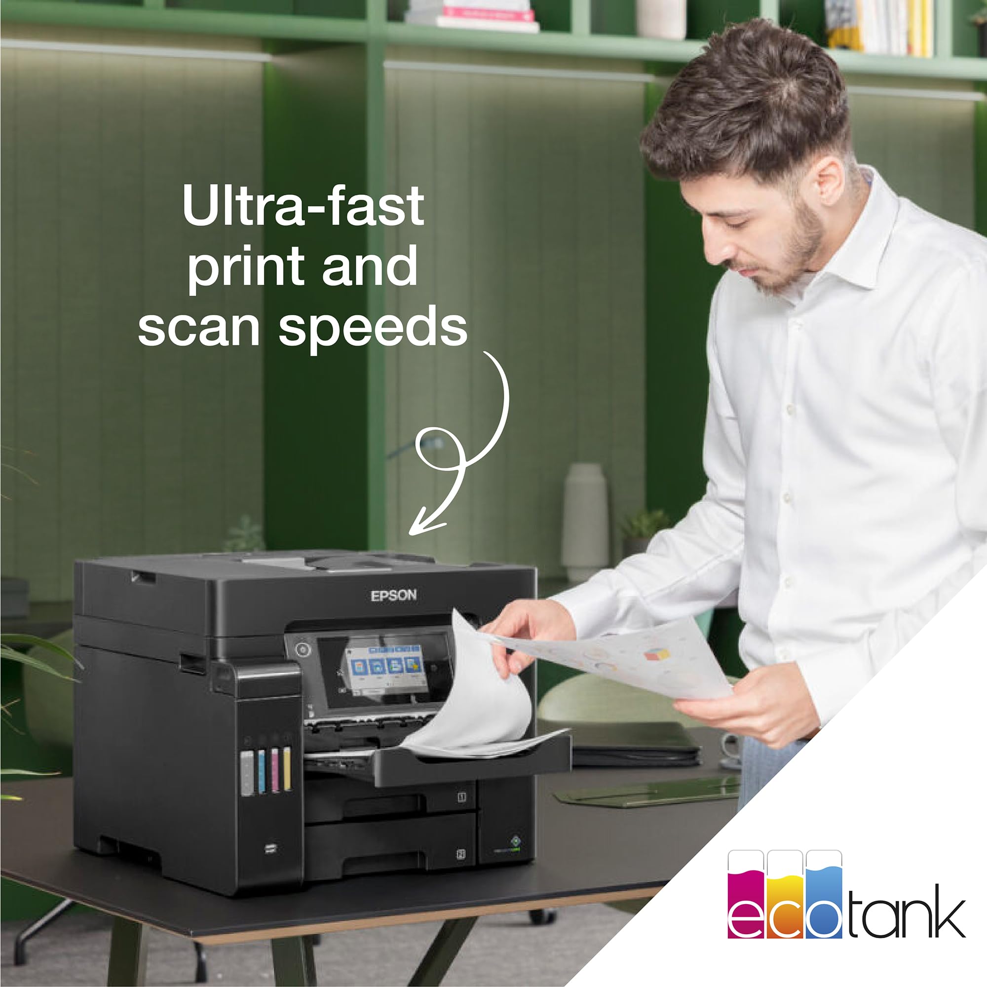Epson Ecotank ET-5855 Ad Inchiostro A4 4800 X 2400 Dpi 25 Ppm WI-Fi (epson Ecotank ET-5855 Colour A4 Multifuncion Printer. Up To 25ppmipm. Print/copy