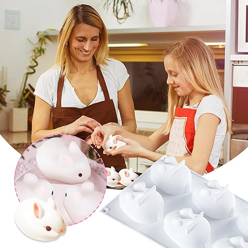 Miniatura 4 de Molde de silicona para conejito de Pascua, molde de silicona para conejo, molde de silicona 3D, moldes de silicona para conejito de Pascua, molde de