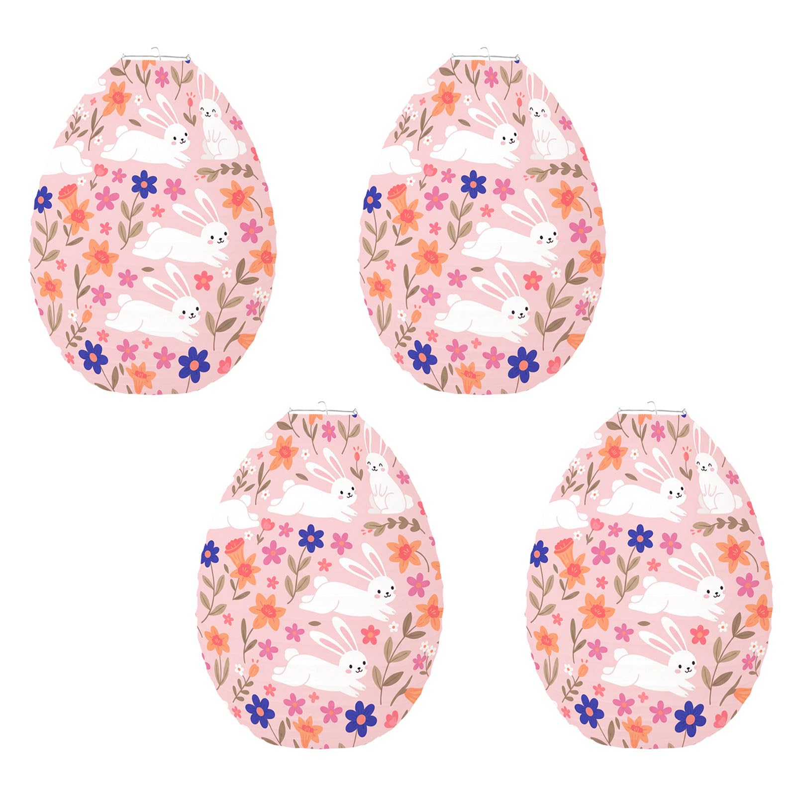 Jazuaiao 4Pcs Festival Eggs Light Decoration Paper Eggs Paper Hanging Ornament for Wall Ceiling Garden Home Decoration