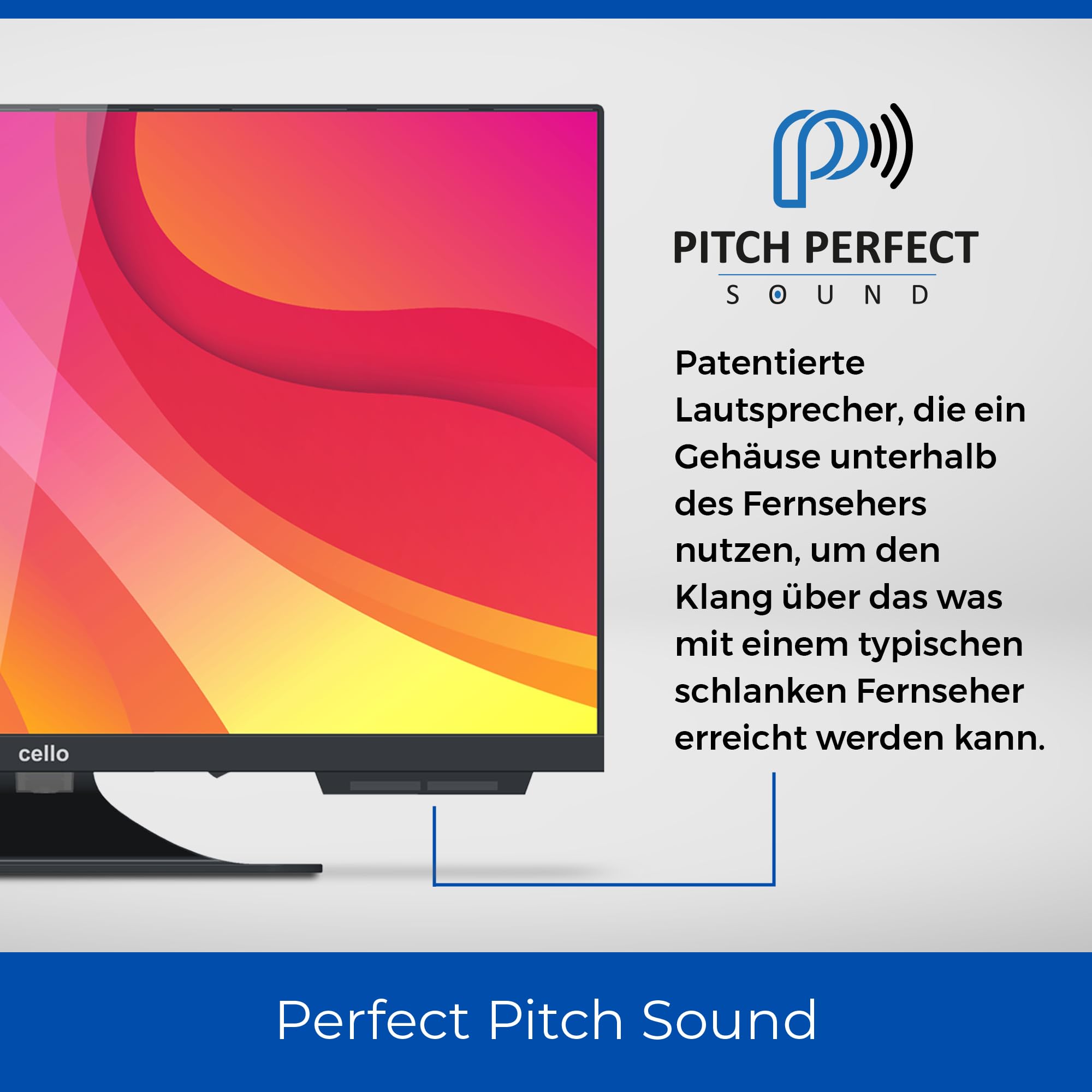 Cello C2224F Trav 22" Full HD DVD Camping Reise TV mit Rahmenlos Integrierter DVD-Player Triple Tuner (DVB-C/-S2/-T2) Pitch Perfect Sound Wohnmobil Wohnwagen LKW Boot [2024]