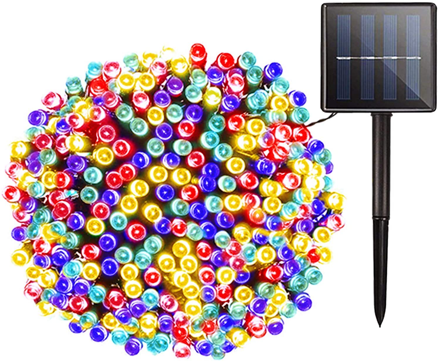 Luci fatate, Luce Solare Nuda, 52M 500 LED luci solari Decorazioni Natalizie 8 modalità luci fatate solari Natale Giardino Festa Nozze Regalo San Valentino