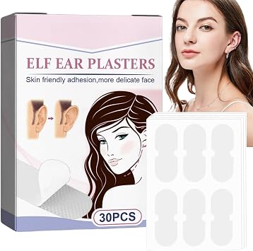 30pcs Cosmetic Ear Corrector,Ear Pinning Stickers,Ear Protection Sticker,Ear Stickers Correctors,Solve Big Ear Problem with Ear Stickers by Pinning Back Ears,Waterproof,Makes Beautiful Style