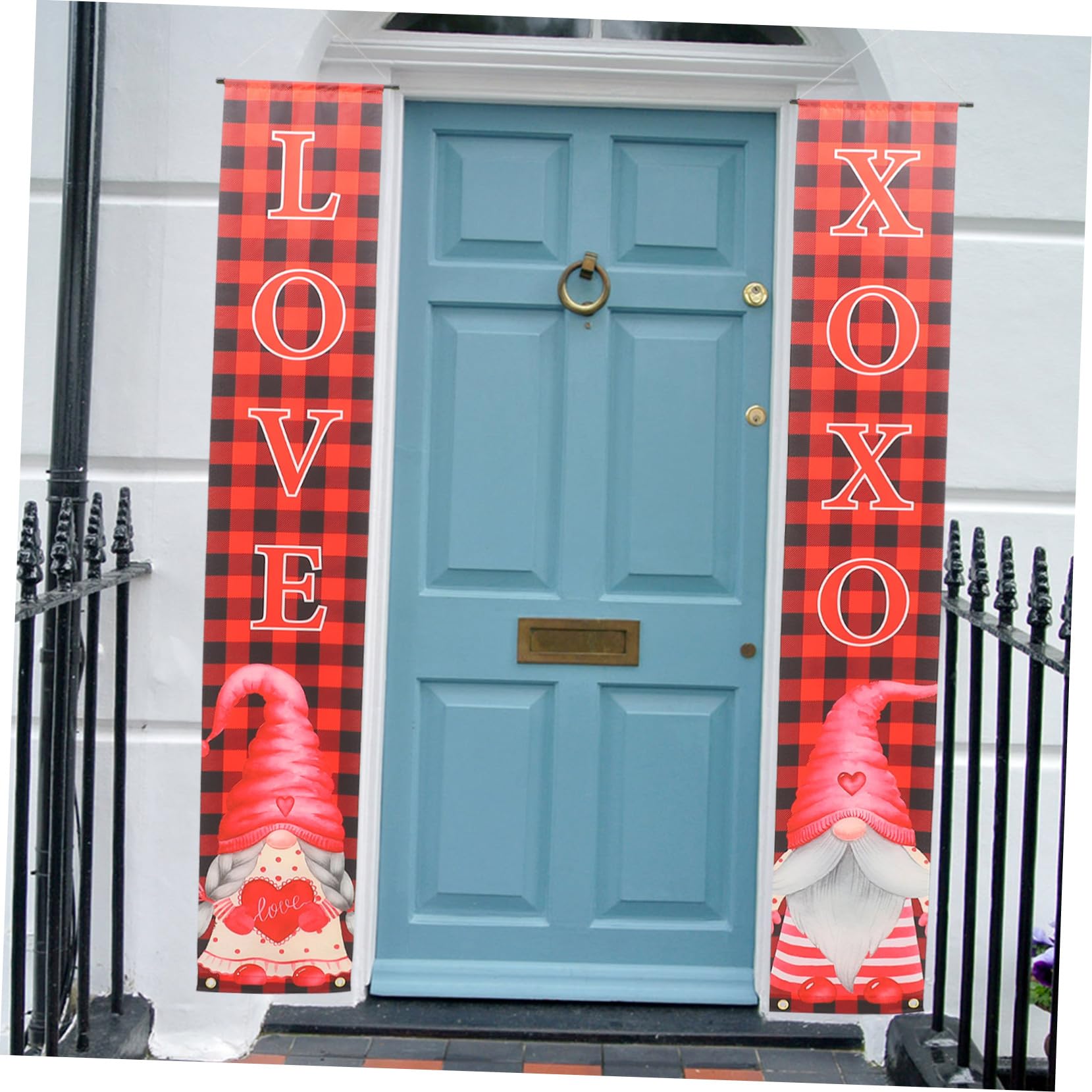 ABOOFAN Lot De 3 Paires De Drapeaux De Saint-valentin À Suspendre Sur Une Porte En Polyester Robuste Pour Les Fêtes Décoration Dextérieur Et Dintérieur Faciles À Installer