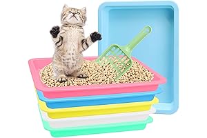 7Pcs Essential Kitten Litter Box Starter Set for Kittens, Rabbits, Guinea Pigs, Hamsters