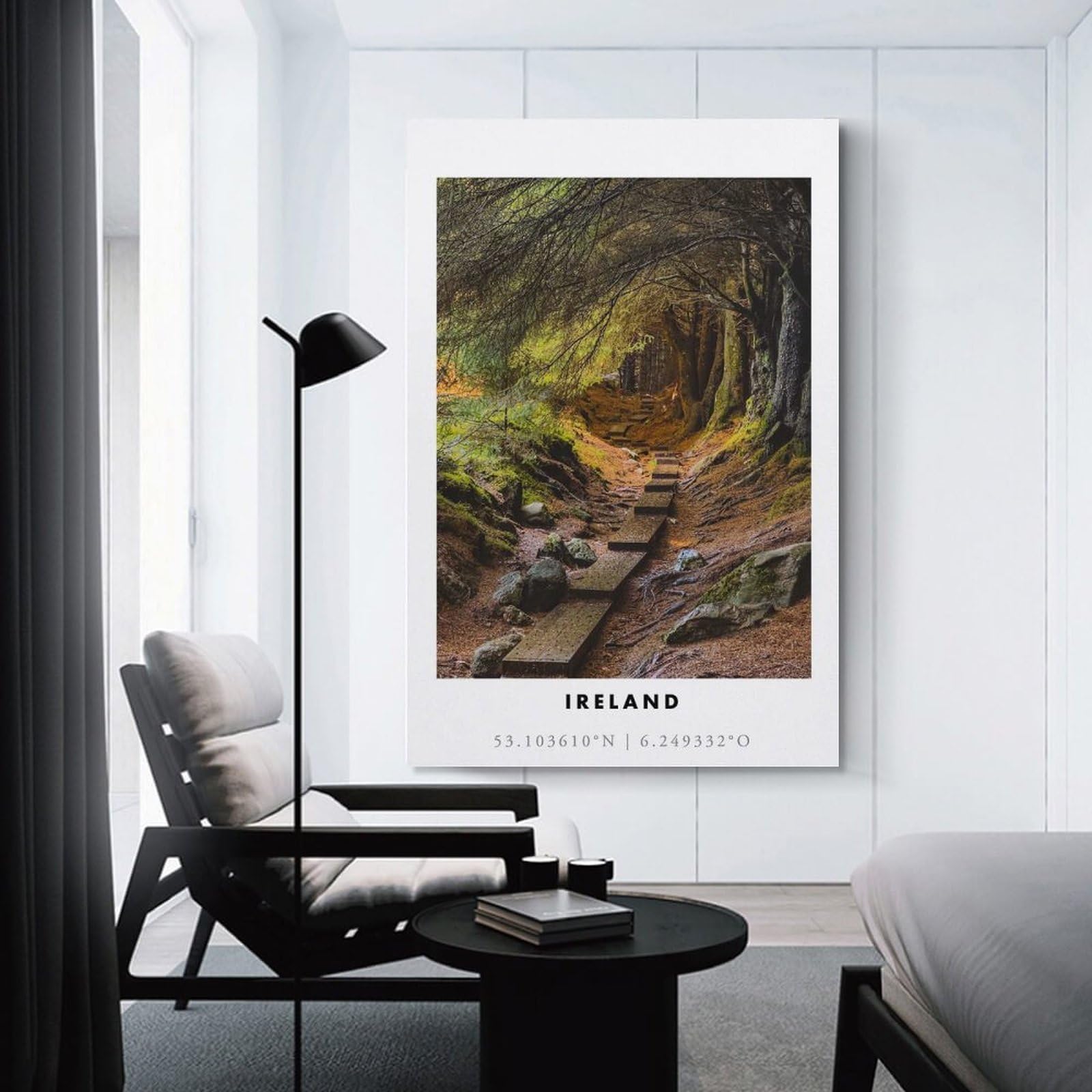 Junmoney Irish Woodland Path Room Decor Wall Art 20x30inch(50x75cm), for Corridors, Hallways Or Apartment Entries, Decorative Wall Art for Narrow Spaces
