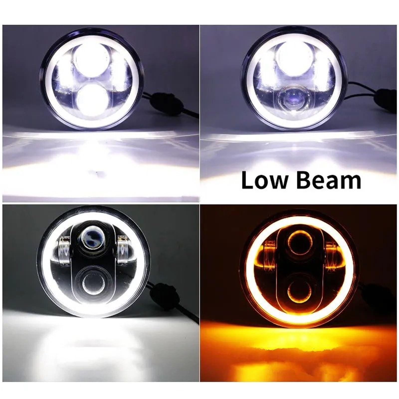 Moto Fari Stradali Spot Light Beam Per Sportster XL1200 XL883 FXD Kit Faro A LED Da 5,75 Pollici E Alloggiamento