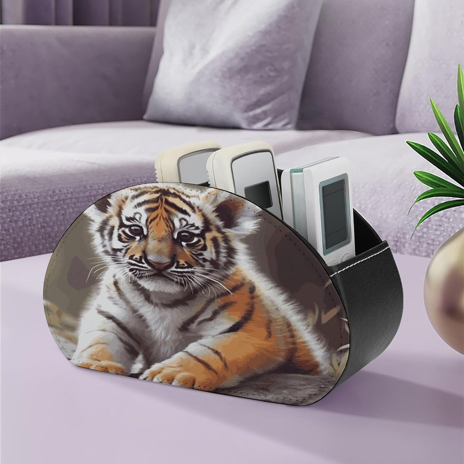Tiger Remote Control Holder with 5 Compartments image 5