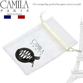 Camila Paris CP3294 French Hair Clip for Women, Girls Round Fish Hair Claw Clips Ponytail Holder Fashion Durable and Styling Hair Accessories for Women, Strong Hold No Slip Grip, Made in France