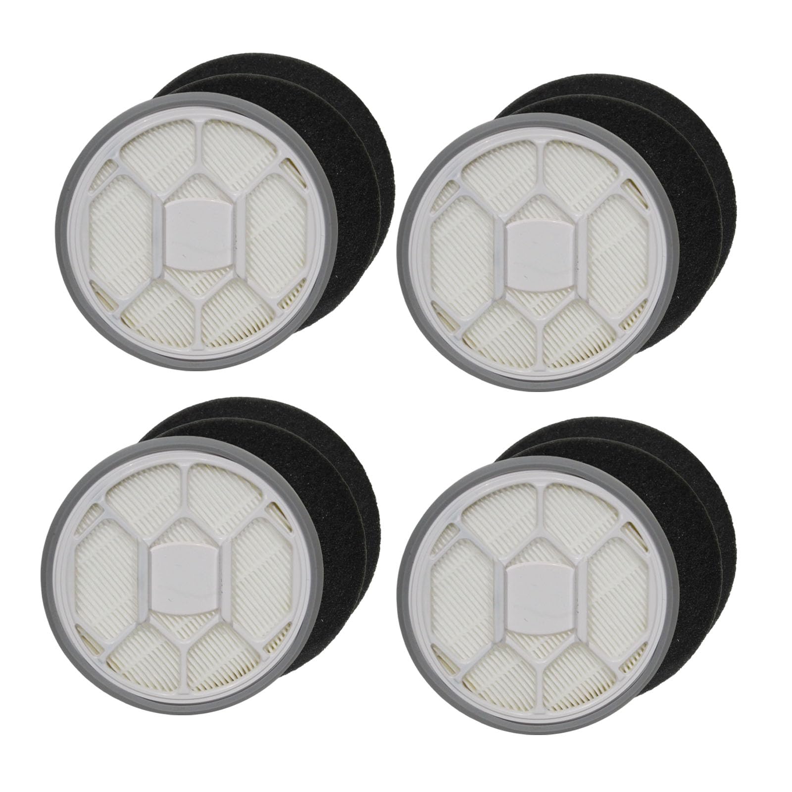 PUREBURG Filtro de repuesto compatible con Oneisall LM2 ON-D81 y Afloia LM1 Homeika, kit de aseo para mascotas, 4 HEPA + 8 esponjas para accesorios de aspiradora para perros, gatos y mascotas