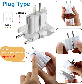ROAD WARRIOR Worldwide Travel Plug Adapter European/UK/Australia/USA/India/Brazil/China Does Not Convert Voltage RW101WH