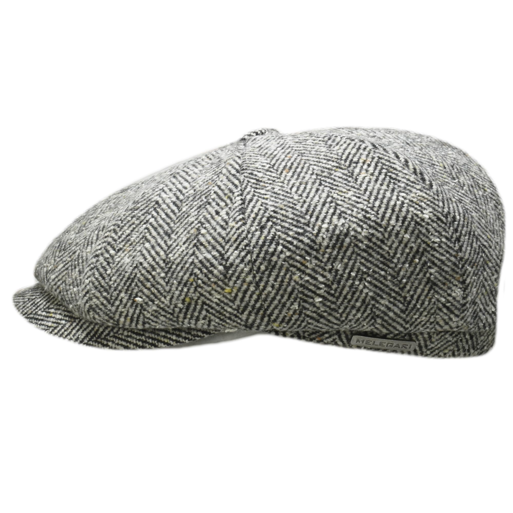 Melegari Berretto Gloucester | Berretto Newsboy Donegal Tweed | Made in Italy | Uomo/Donna | Autunno Inverno