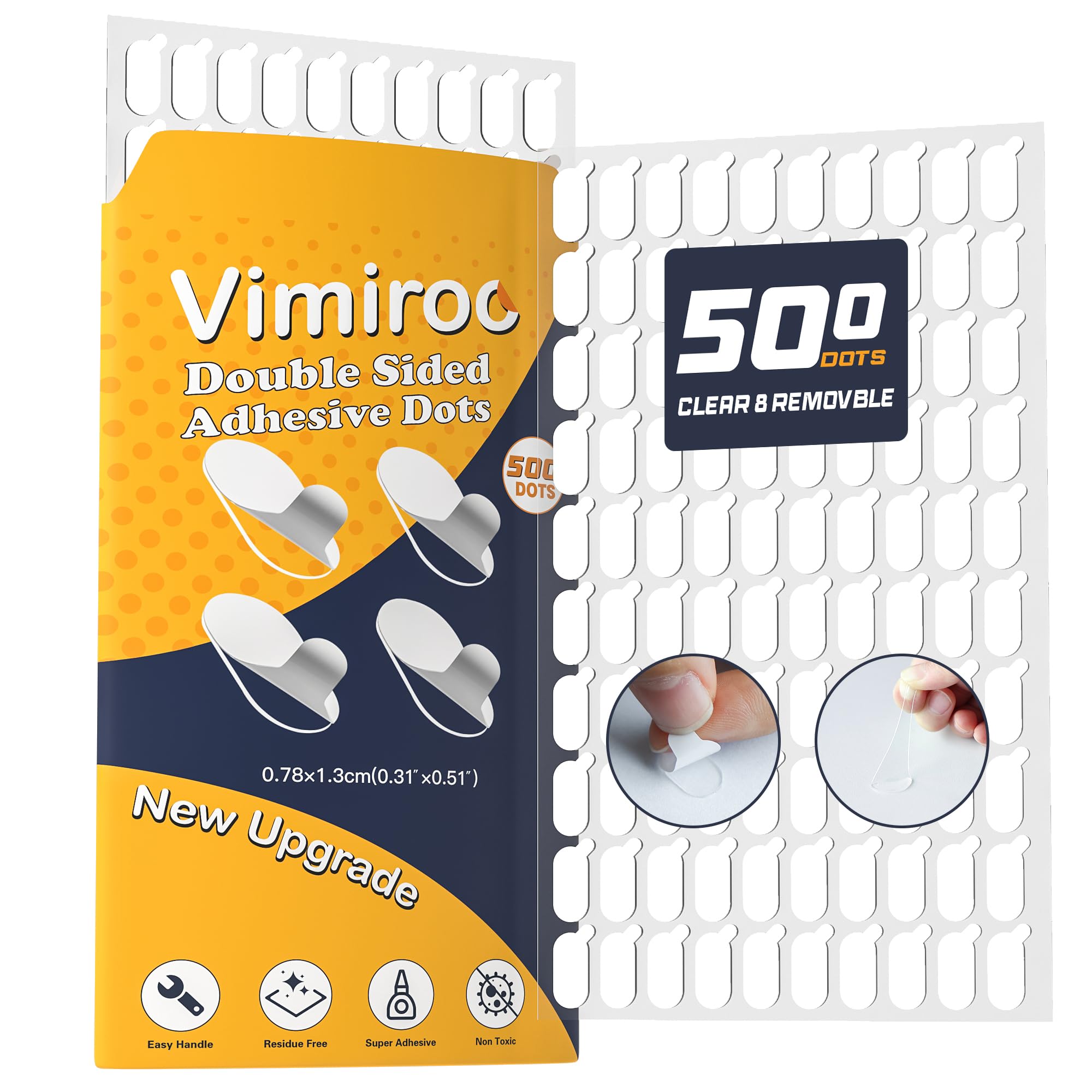 Adhesive Sticky Dots, Putty Sticky Tack, Double Sided Mounting Glue Dots for Wall Hanging, Crafts, Balloons, Poster, Festival, Party, Decorations -