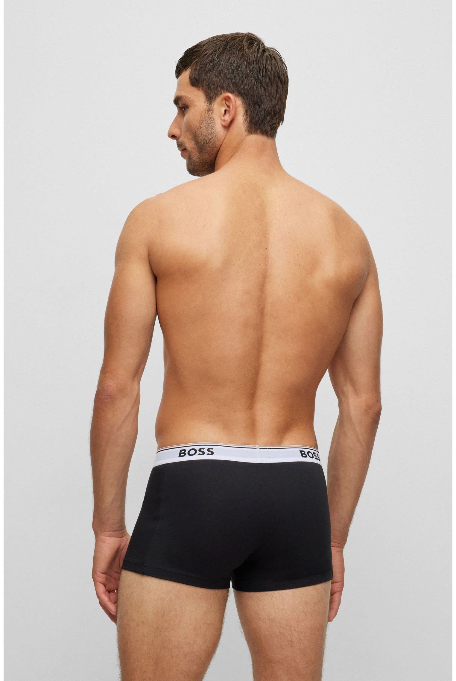 HUGO BOSS 3 Pack Men elástico de algodón Calzoncillos Boxer,