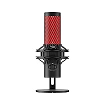 HyperX QuadCast 2, Microfono da Gaming, USB a condensatore, Antivibrazione e Antiurto, Indicatore LED, Software HyperX NGENUITY, Compatibile con PC, PS5, PS4, Mac, Switch, Nero, Rosso