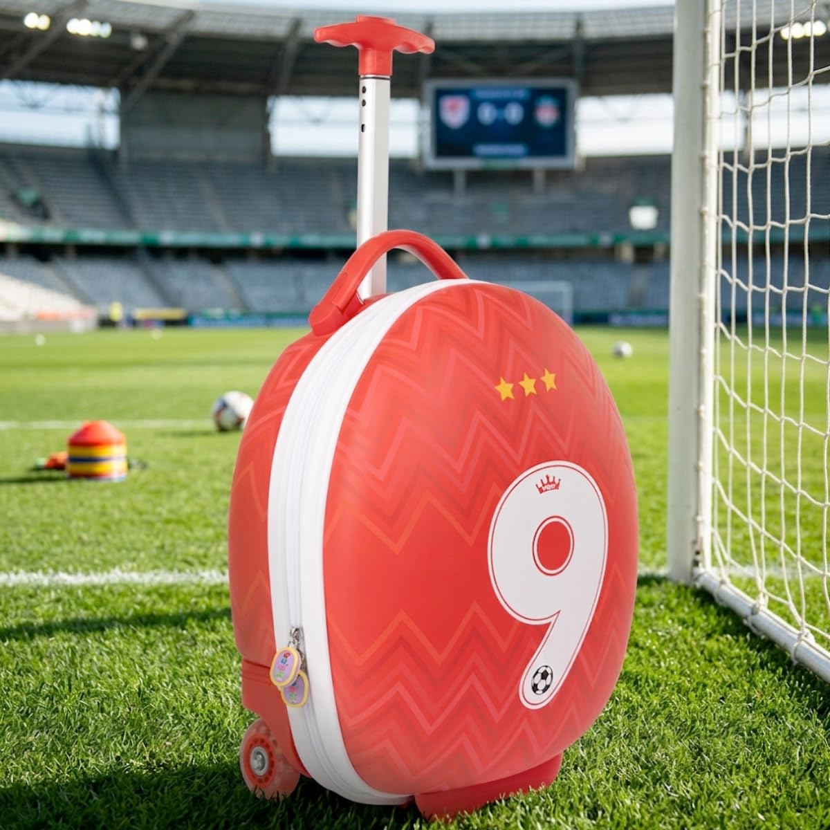 boppi Tiny Trekker Trolley Bagaglio a Mano Per Bambini Con Ruote e Manico Regolabile - Valigia Bagaglio a Mano Rigida Piccola da Cabina Asilo Scuola e Viaggio 17L
