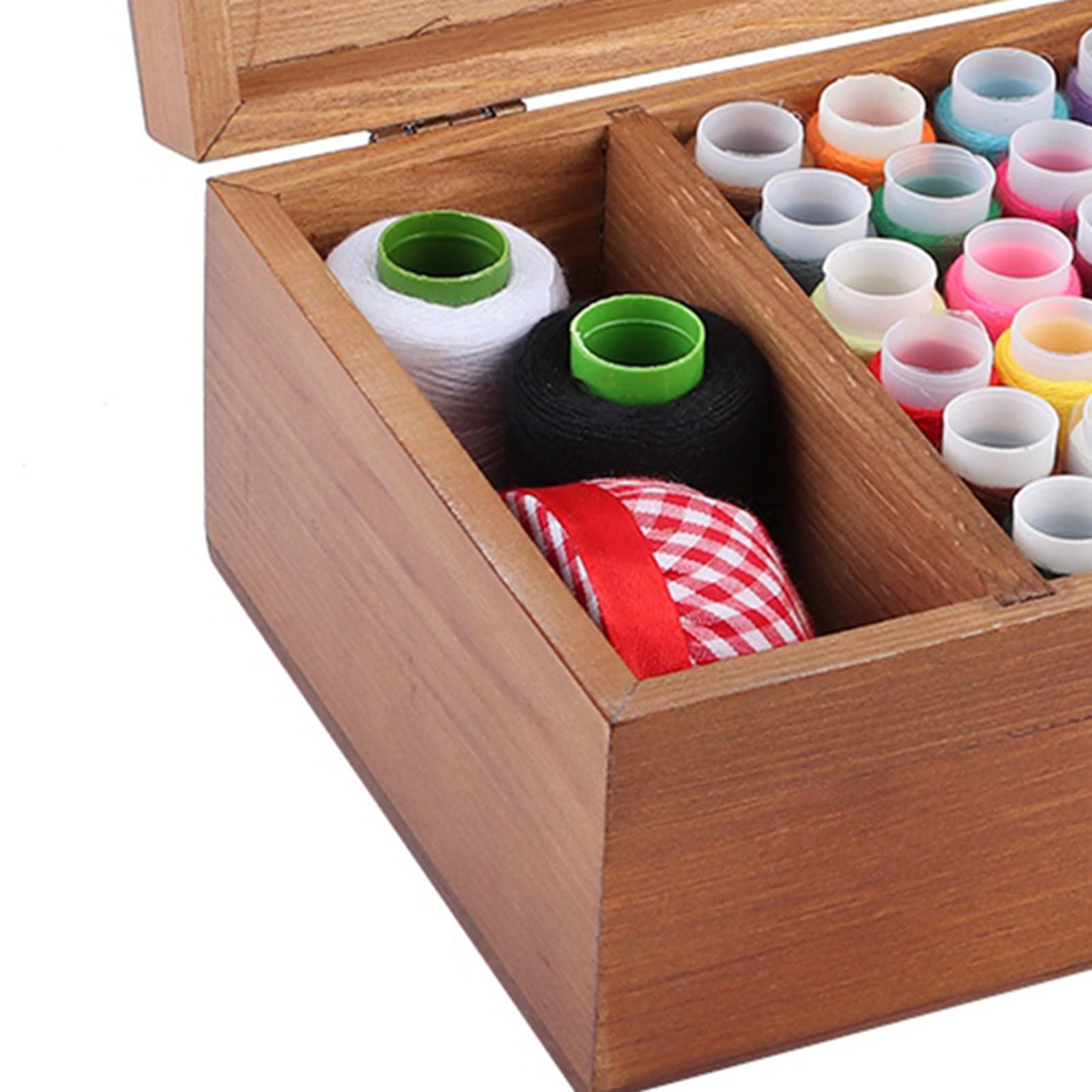 Garnbox, Langlebige, Handgefertigte Aufbewahrungslösung für Nadeln, Stilvolles Taraxacum-Design für Heim-Nähzubehör, Natürliches Kiefernmaterial (Löwenzahn-Set-Box)