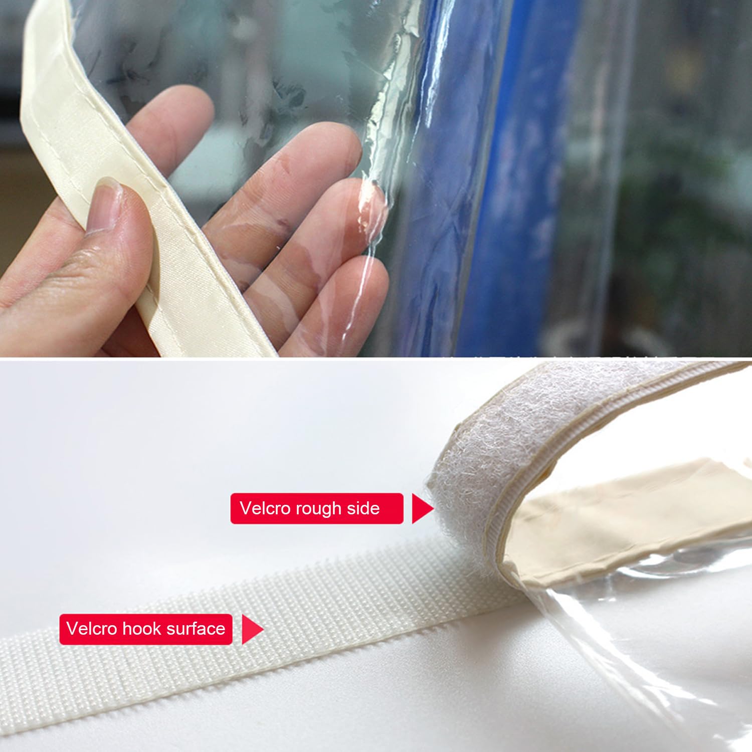 Fenster-Isolierfolie,Wärmeschutzvorhang,Transparente Isolierfolie zur Wärmedämmung an Fenstern,Kälteschutz Winddichter Isolier Schutz Vorhang,mit Reißverschluss,Breite x Höhe (160x320cm)