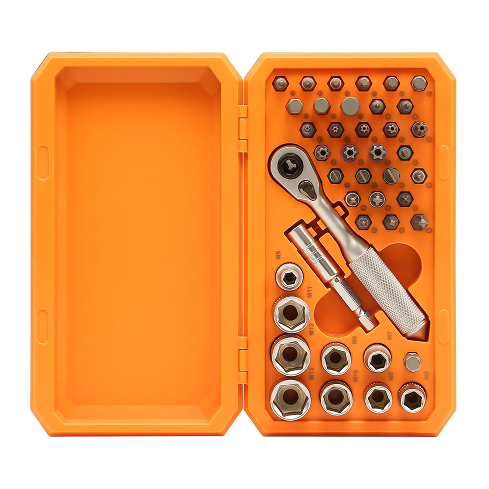 Msioytog Drives Socket Ratchets Wrench Screwdriver Set Ratchets Wrench Set with Extension Rod Upgraded Socket Car Maintenance Tool