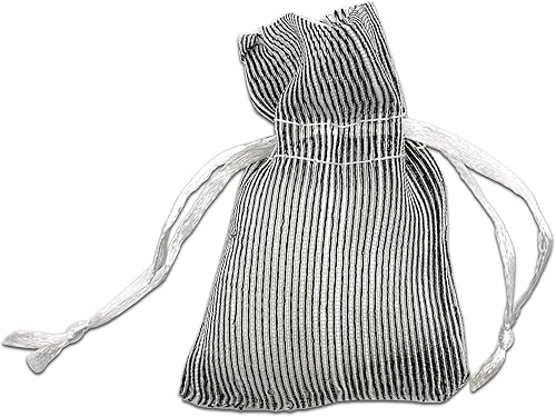 Vista 16 de TheDisplayGuys - 24-Pack Striped Weave Organza Gift Bags w/Drawstrings - Small 3" x 4" - Iridescent - for Party Favors, Samples, Treats