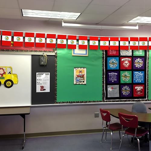 Miniatura 5 de Anley Banderines de bandera de Perú, eventos patrióticos, decoración del Día de la Independencia del Perú del 28 de julio, barras deportivas, 33