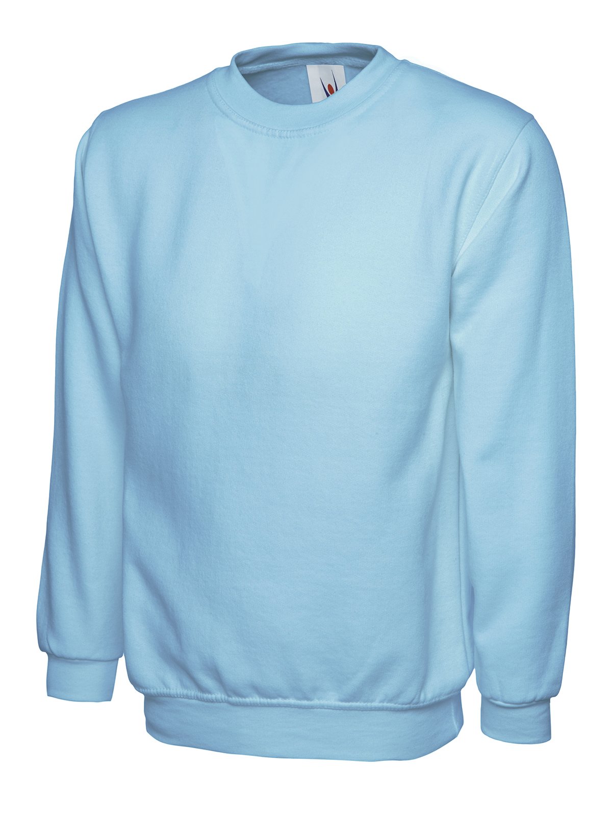Uneek 300g Plain Classic Crewneck Sweatshirt -Sky Blue - Large